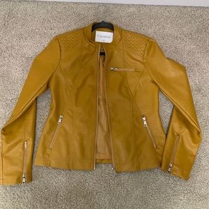 Cavalini Mustard Faux Leather Jacket